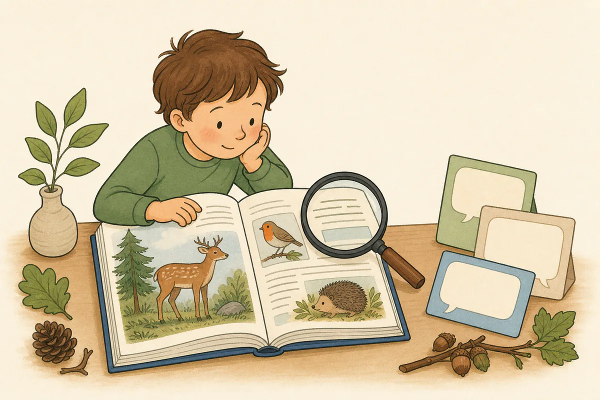 Lesetexte mit Fragen erstellen – Illustration